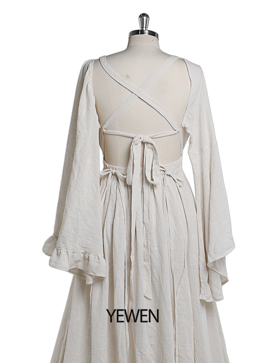 V Neck with 2 Different Style Sleeves Maternity Dresses for Photo Shoots Adjustable Waist Photography Pregnancy Dress for Baby Shower YEWEN YD211230